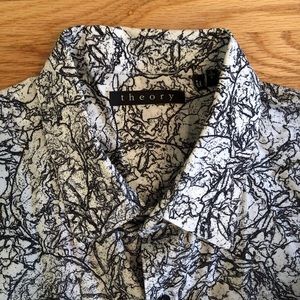 Theory Efron Pattern Button Down Shirt - Large